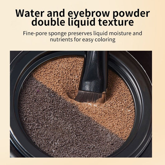 Two-Color Air Cushion Eyebrow Powder – Waterproof, Sweat-Proof Long-Lasting Brow Cream for Natural Definition and All-Day Hold