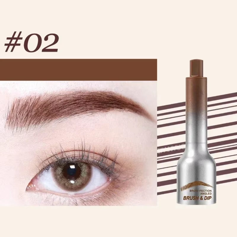 3D Dye Eyebrow Pencil – Waterproof, Smudge-Proof Brow Enhancer with Large Brush for Natural, Long-Lasting Black and Brown Brows
