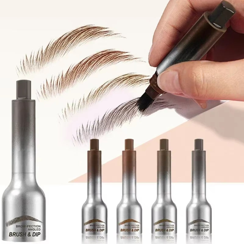 3D Dye Eyebrow Pencil – Waterproof, Smudge-Proof Brow Enhancer with Large Brush for Natural, Long-Lasting Black and Brown Brows