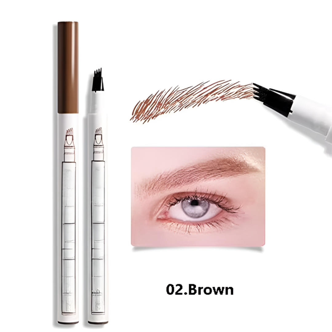 4-Tip Microblading Eyebrow Pen for Flawless, Waterproof Definition
